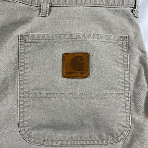 Vintage Y2K Carhartt Khaki Work Shorts + Gray Relaxed Fit Shorts Bundle Men’s 38 - Picture 9 of 16